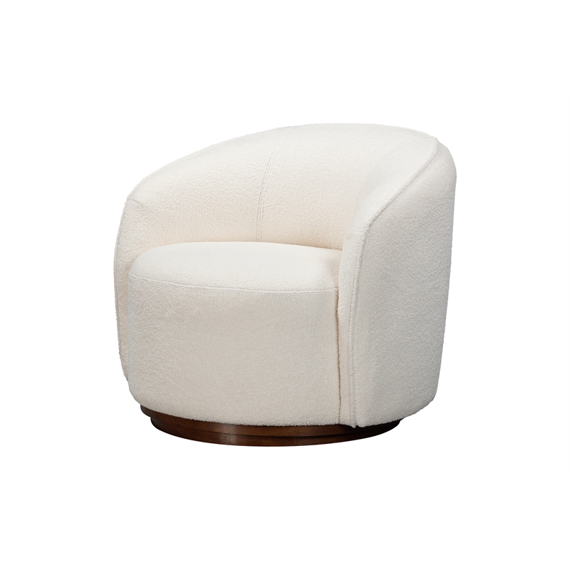 Rory Modern Upholstered Accent Chair Cushioned  Cream Fabric