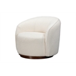 Rory Modern Upholstered Accent Chair Cushioned  Cream Fabric