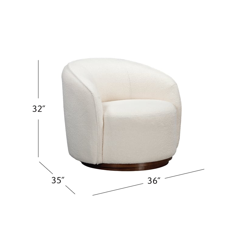 Rory Modern Upholstered Accent Chair Cushioned  Cream Fabric