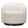 Rory Modern Upholstered Accent Chair Cushioned  Cream Fabric