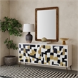 Hallie Bronze Brown Metal Rectangular Wall Mirror Modern Minimal