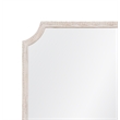Hendrix Distressed Cream Wood Beaded Frame Wall Mirror Coastal Rustic