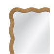 Burnette Wavy Rope Brown Resin Framed Wall Mirror Coastal Boho