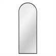 Brightgate Arched Hammered Gunmetal  Black Metal Wall Mirror Modern Minimal