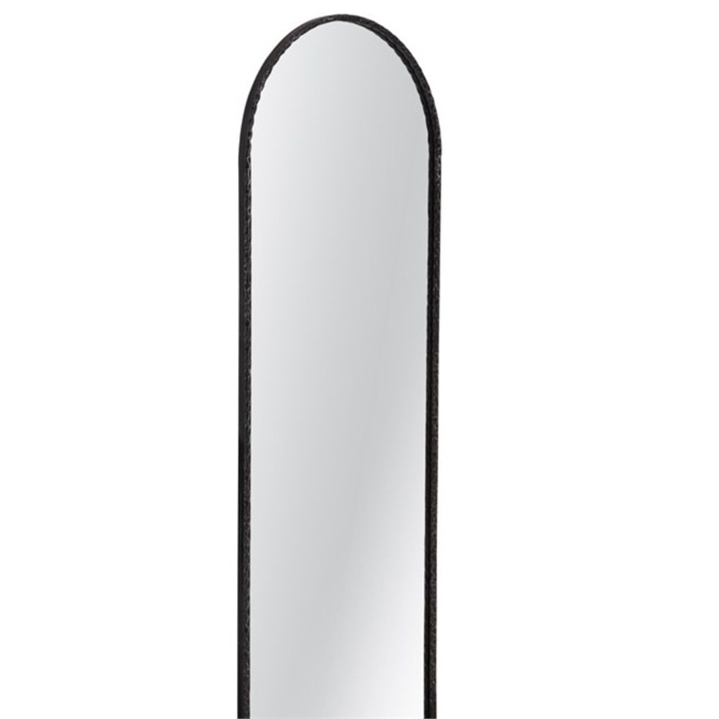 Brightgate Arched Hammered Gunmetal  Black Metal Wall Mirror Modern Minimal