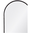 Brightgate Arched Hammered Gunmetal  Black Metal Wall Mirror Modern Minimal