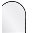 Brightgate Arched Hammered Gunmetal  Black Metal Wall Mirror Modern Minimal