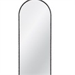 Brightgate Arched Hammered Gunmetal  Black Metal Wall Mirror Modern Minimal
