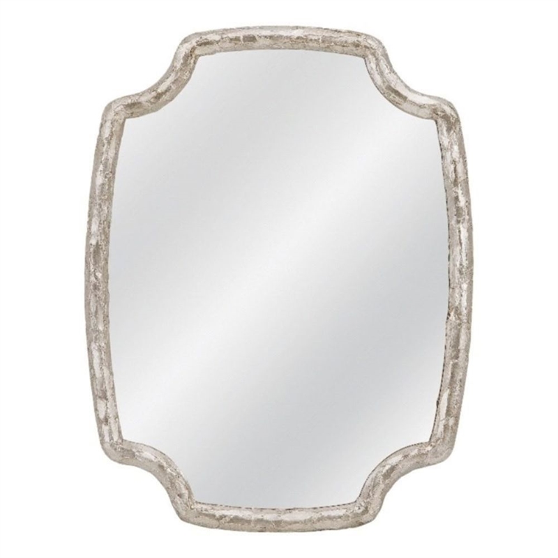 Wishing Stone Decorative Gray Resin Wall Mirror Elegant Home Accent