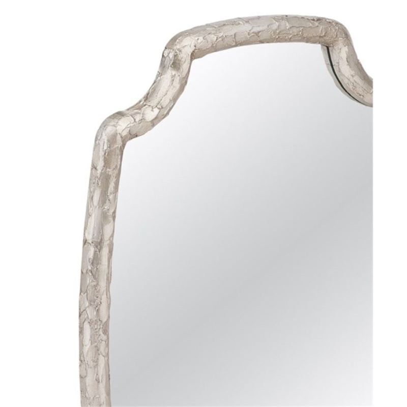 Wishing Stone Decorative Gray Resin Wall Mirror Elegant Home Accent