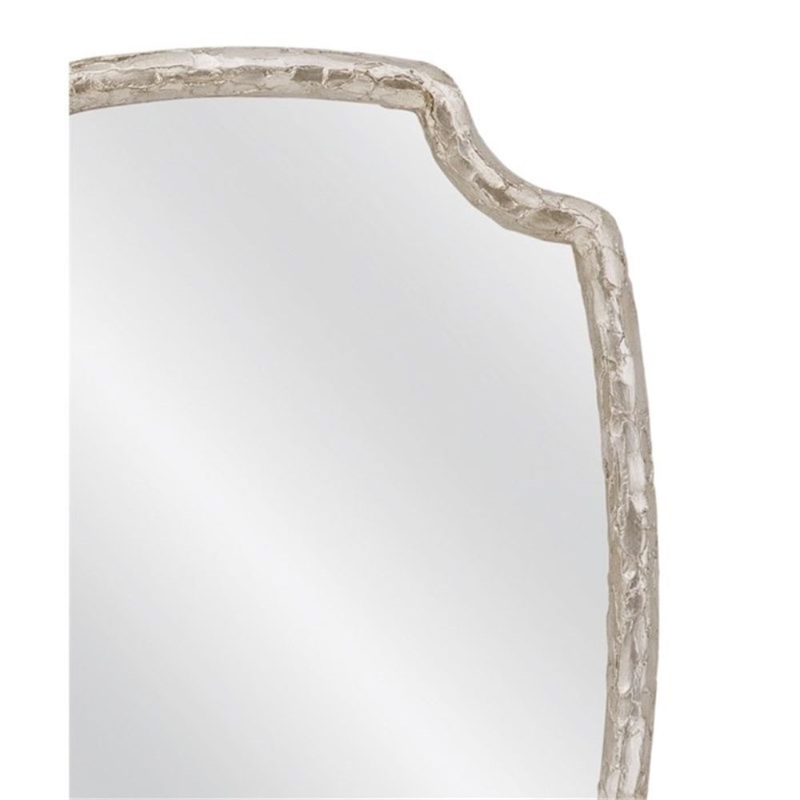 Wishing Stone Decorative Gray Resin Wall Mirror Elegant Home Accent