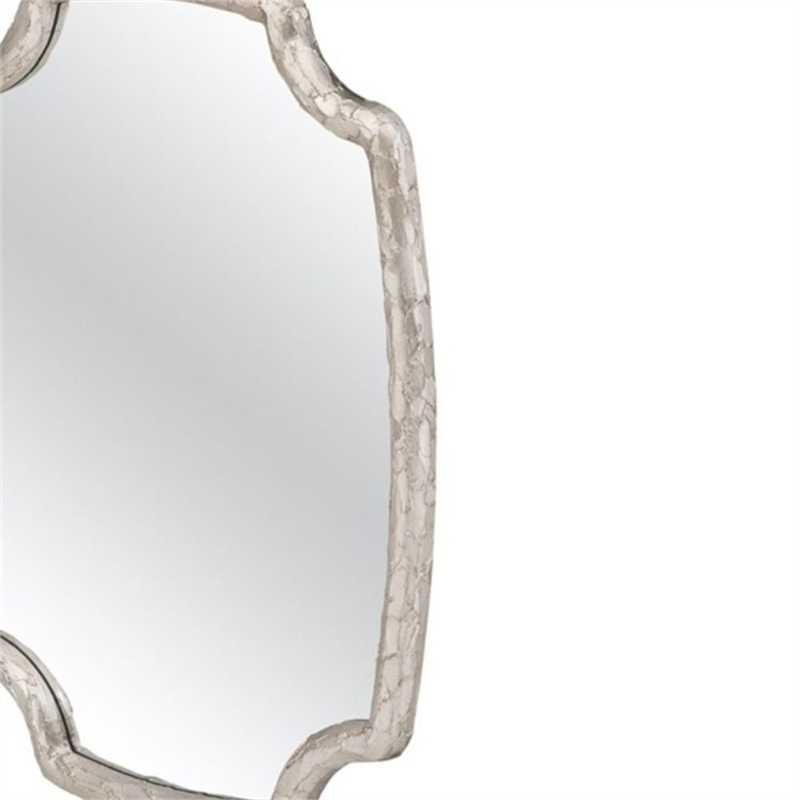 Wishing Stone Decorative Gray Resin Wall Mirror Elegant Home Accent