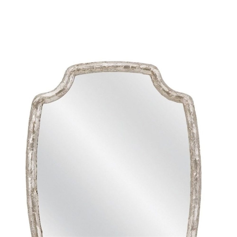 Wishing Stone Decorative Gray Resin Wall Mirror Elegant Home Accent