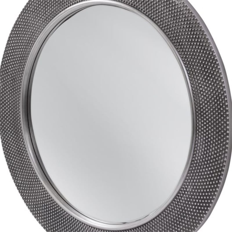 Dorotea Oversized Antique Silver Metal Wall Mirror Vintage Frame