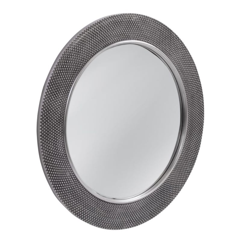 Dorotea Oversized Antique Silver Metal Wall Mirror Vintage Frame