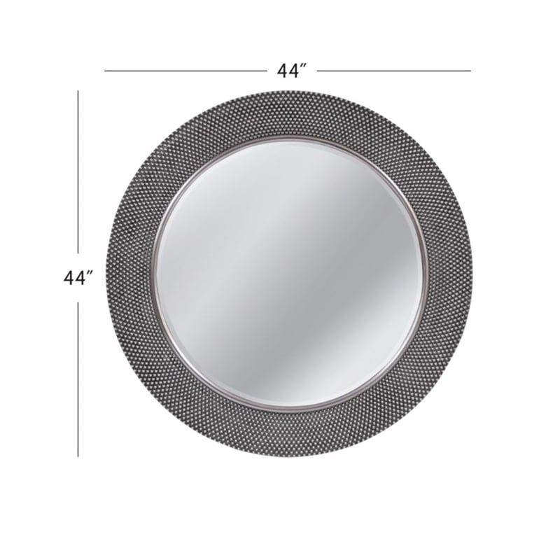 Dorotea Oversized Antique Silver Metal Wall Mirror Vintage Frame