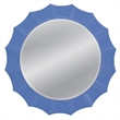 Blue Altair Round Wall Mirror Curved Resin Frame Design