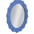 Blue Altair Round Wall Mirror Curved Resin Frame Design