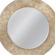Tetra Round Champagne Coastal Wall Mirror Textured  Gold Resin Frame
