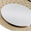 Tetra Round Champagne Coastal Wall Mirror Textured  Gold Resin Frame