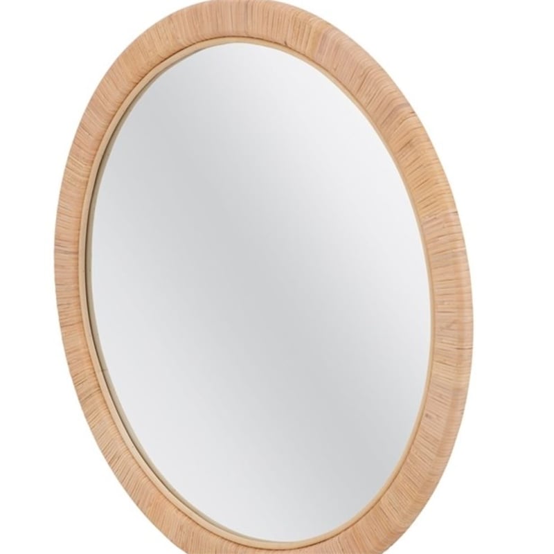 Wishing Stone Decorative Crimson Resin  Framed Wall Mirror Elegant Accent