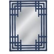 Daysmill Navy Blue Resin Style Rectangular Wall Mirror Coastal