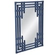 Daysmill Navy Blue Resin Style Rectangular Wall Mirror Coastal