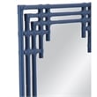 Daysmill Navy Blue Resin Style Rectangular Wall Mirror Coastal