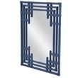 Daysmill Navy Blue Resin Style Rectangular Wall Mirror Coastal