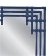 Daysmill Navy Blue Resin Style Rectangular Wall Mirror Coastal