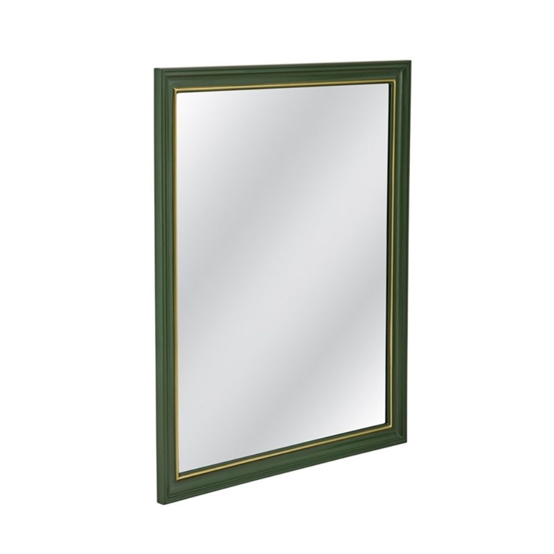 Malvern Green and Gold Rectangular Resin Framed Wall Mirror