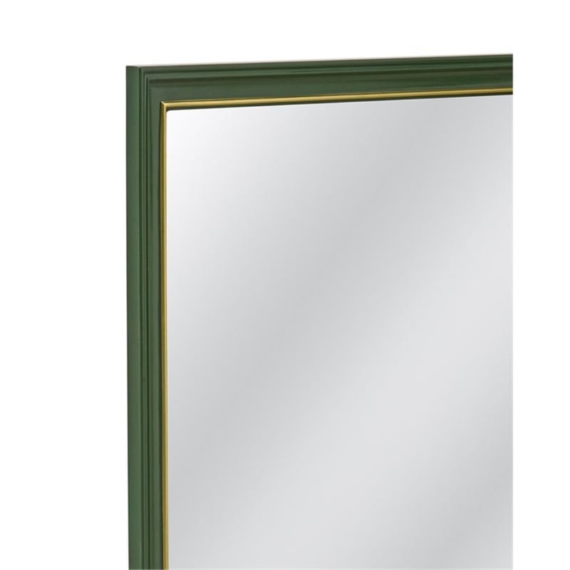 Malvern Green and Gold Rectangular Resin Framed Wall Mirror