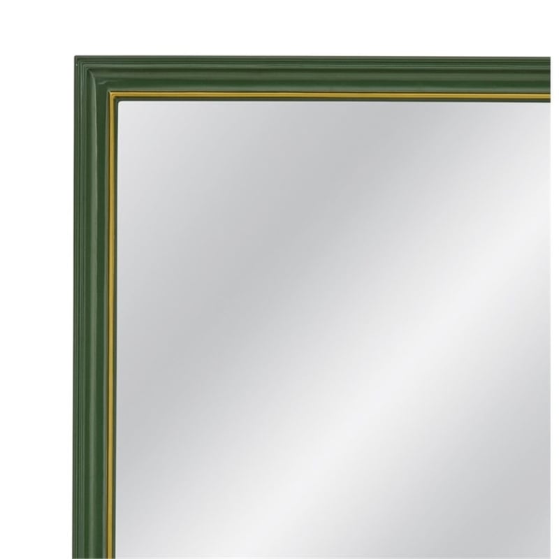 Malvern Green and Gold Rectangular Resin Framed Wall Mirror