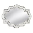 Azusa Champagne Silver Leaf Curved Resin Wall Mirror Glam Design