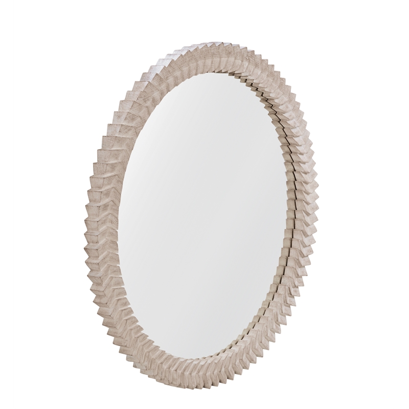 Claire Carved Cream Wood Wall Mirror Traditional Modern Frame