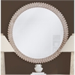Claire Carved Cream Wood Wall Mirror Traditional Modern Frame
