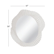 Petal Matte White Wood Floral Frame Wall Mirror Coastal Modern