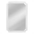 Rita Acrylic White Framed Wall Mirror Modern Cutout Design