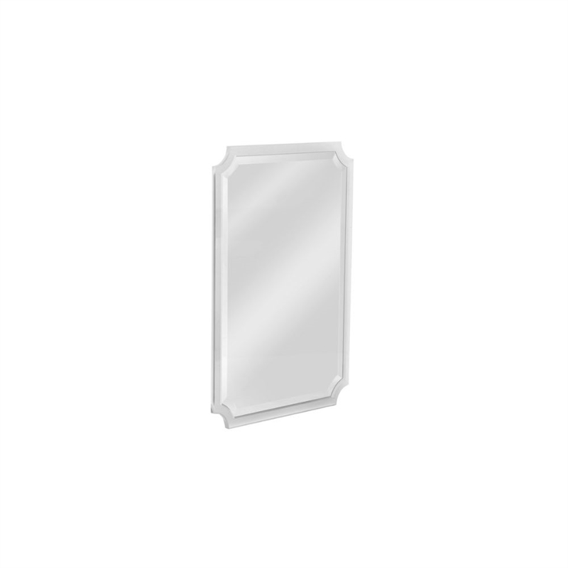 Rita Acrylic White Framed Wall Mirror Modern Cutout Design