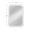Rita Acrylic White Framed Wall Mirror Modern Cutout Design