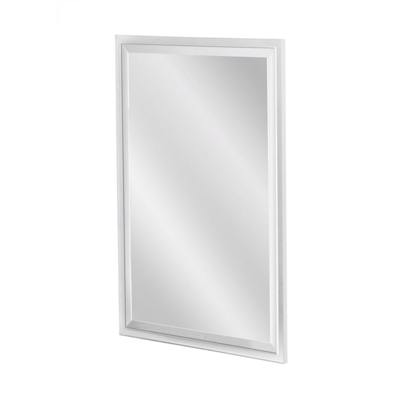 Karrenina Acrylic White Frame Wall Mirror Sleek Minimalist Design