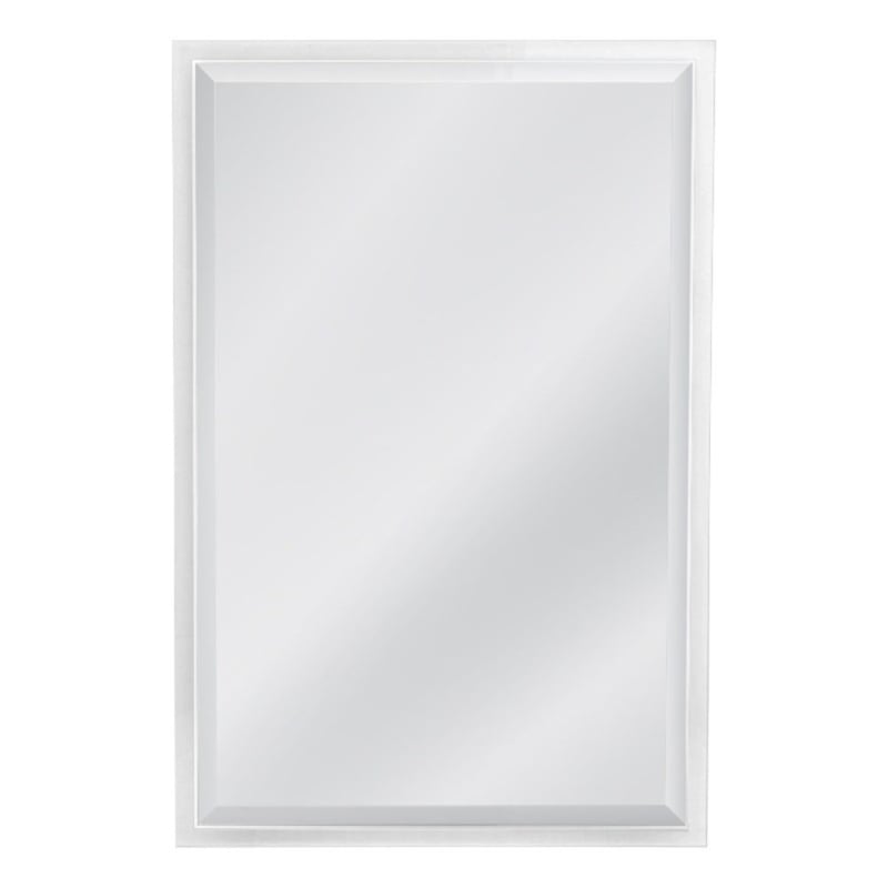 Karrenina Acrylic White Frame Wall Mirror Sleek Minimalist Design