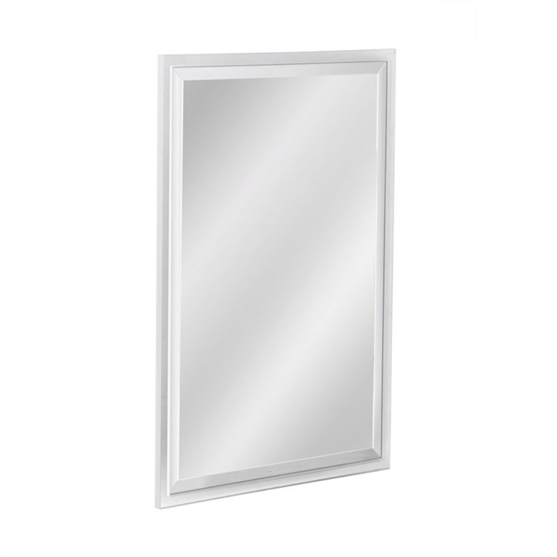 Karrenina Acrylic White Frame Wall Mirror Sleek Minimalist Design