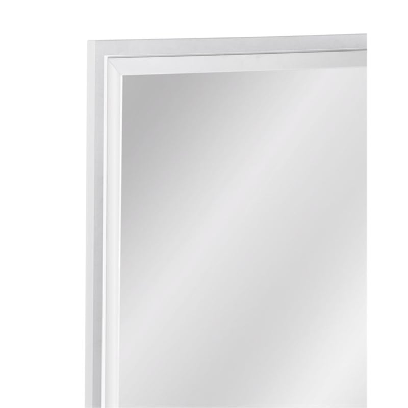Karrenina Acrylic White Frame Wall Mirror Sleek Minimalist Design