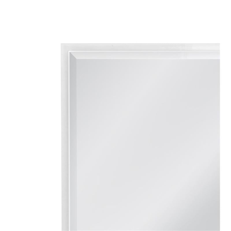 Karrenina Acrylic White Frame Wall Mirror Sleek Minimalist Design