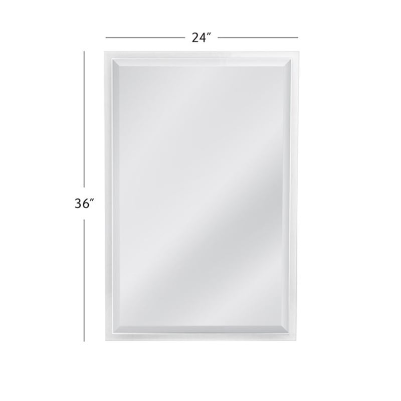 Karrenina Acrylic White Frame Wall Mirror Sleek Minimalist Design