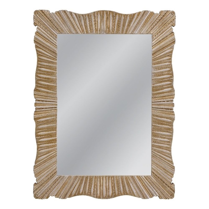 Cantrip Silver and Muted Gold Resin Wall Mirror Regal Frame
