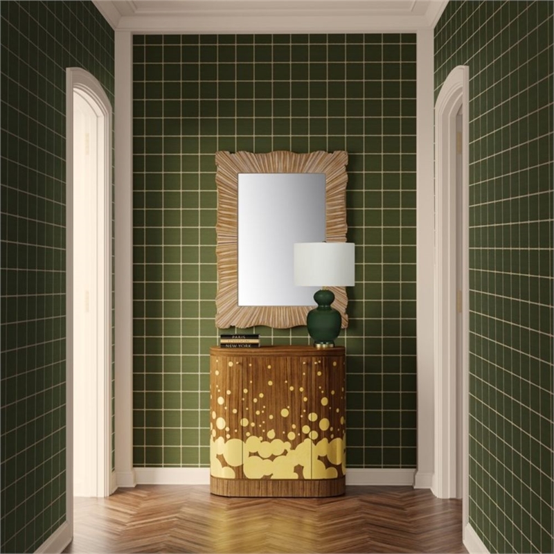 Cantrip Silver and Muted Gold Resin Wall Mirror Regal Frame