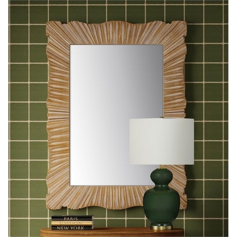 Cantrip Silver and Muted Gold Resin Wall Mirror Regal Frame