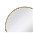 Entralla Round Hammered Gold Metal Wall Mirror Textured Frame